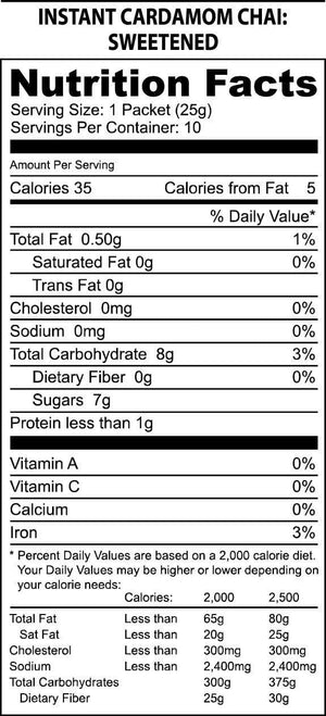 Nature's Guru Cardamom Chai Sweetened - 10 CT Box
