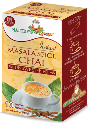 Nature's Guru Masala Spice Chai Unsweetened - 10 CT Box